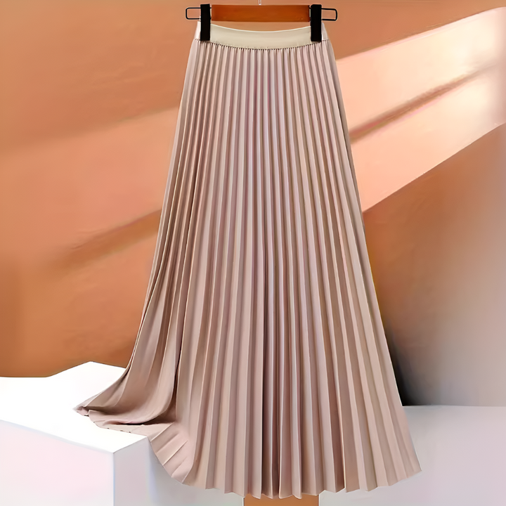Iris satin pleated midi skirt – image 8