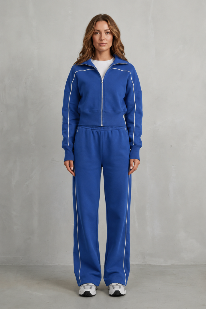 Annis zip up cardigan and wide leg trouser set – image 8