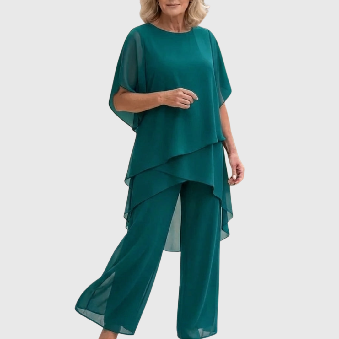 Margaret draped top and wide leg trouser set – image 8