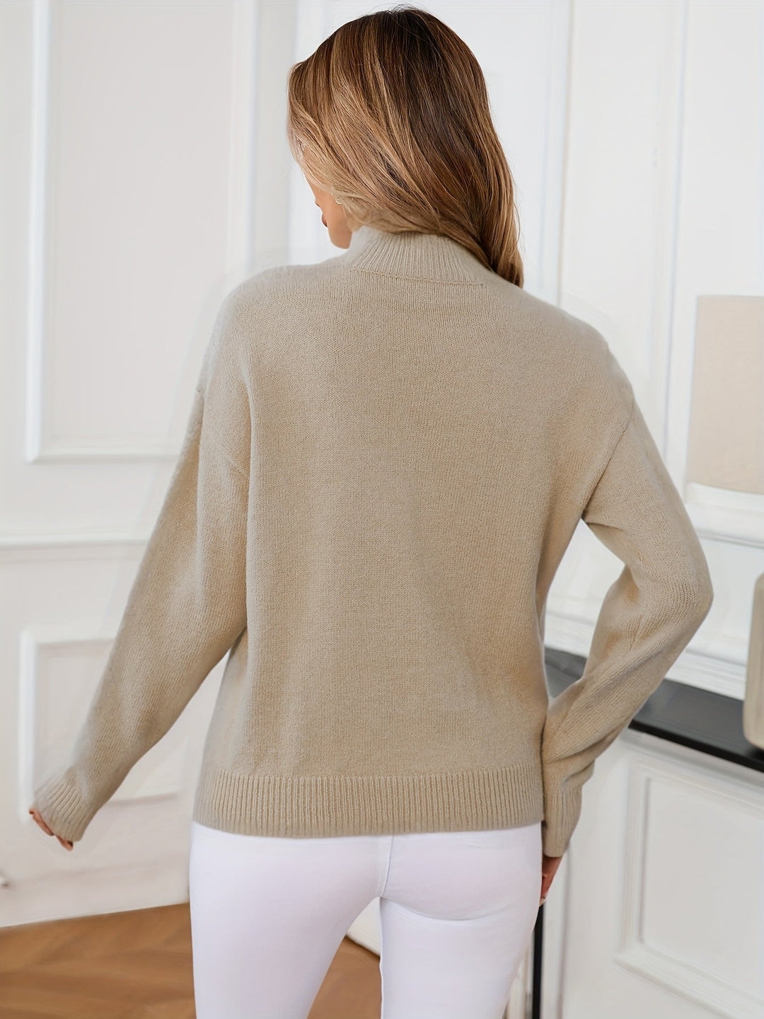 Lowri high neck knitted jumper – image 20