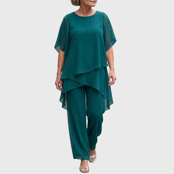 Margaret draped top and wide leg trouser set – image 9