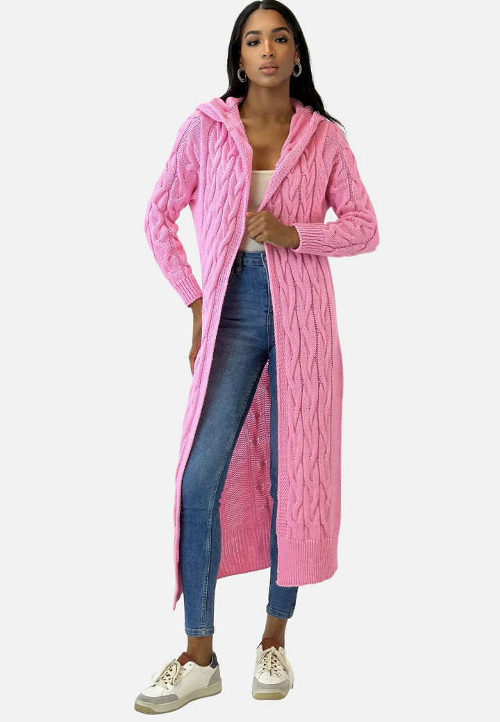 Bianca long hooded knit cardigan – image 6