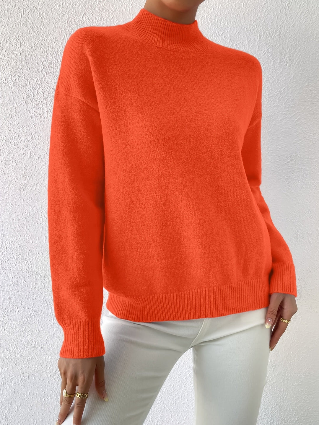 Lowri high neck knitted jumper – image 16