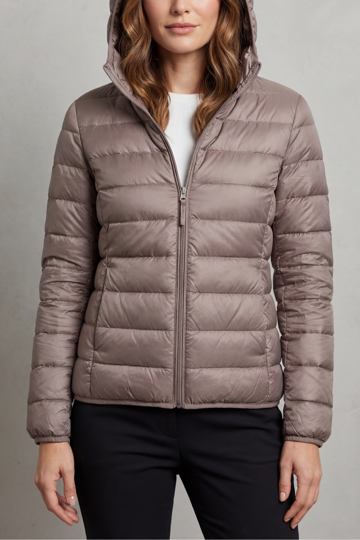 Fleur packable hooded puffer jacket