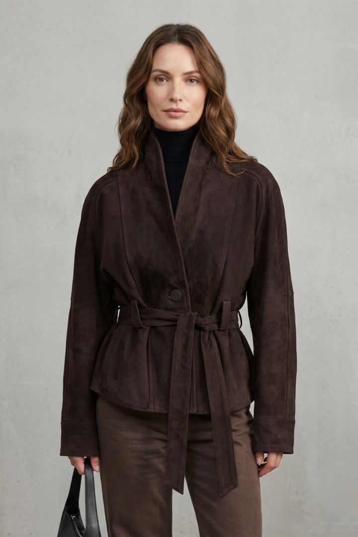 Tara cropped double breasted jacket – image 2