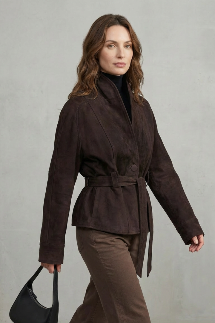 Tara cropped double breasted jacket – image 3