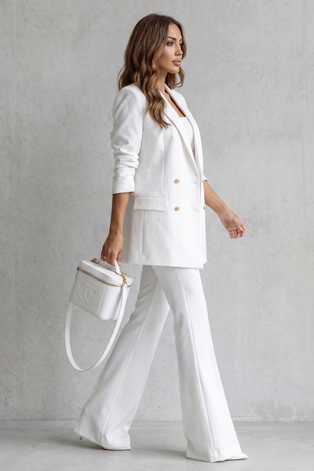 Verity double breasted blazer and trouser suit – image 3