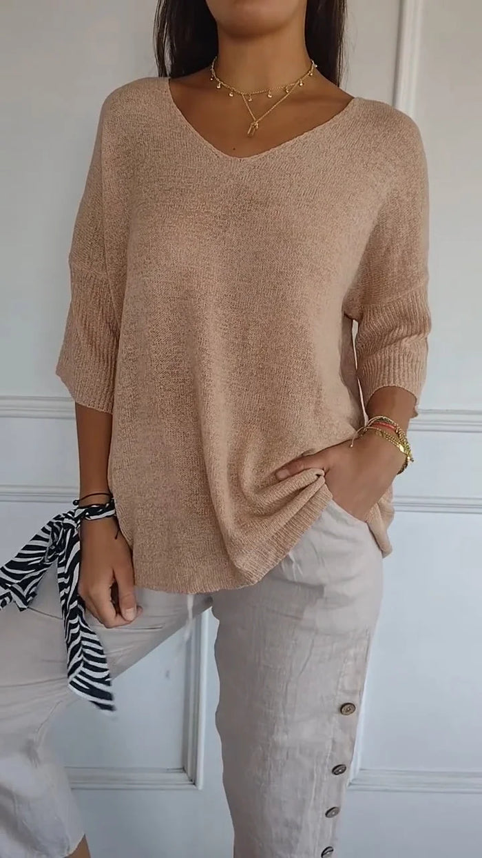 Clemence v neck knit top – image 3