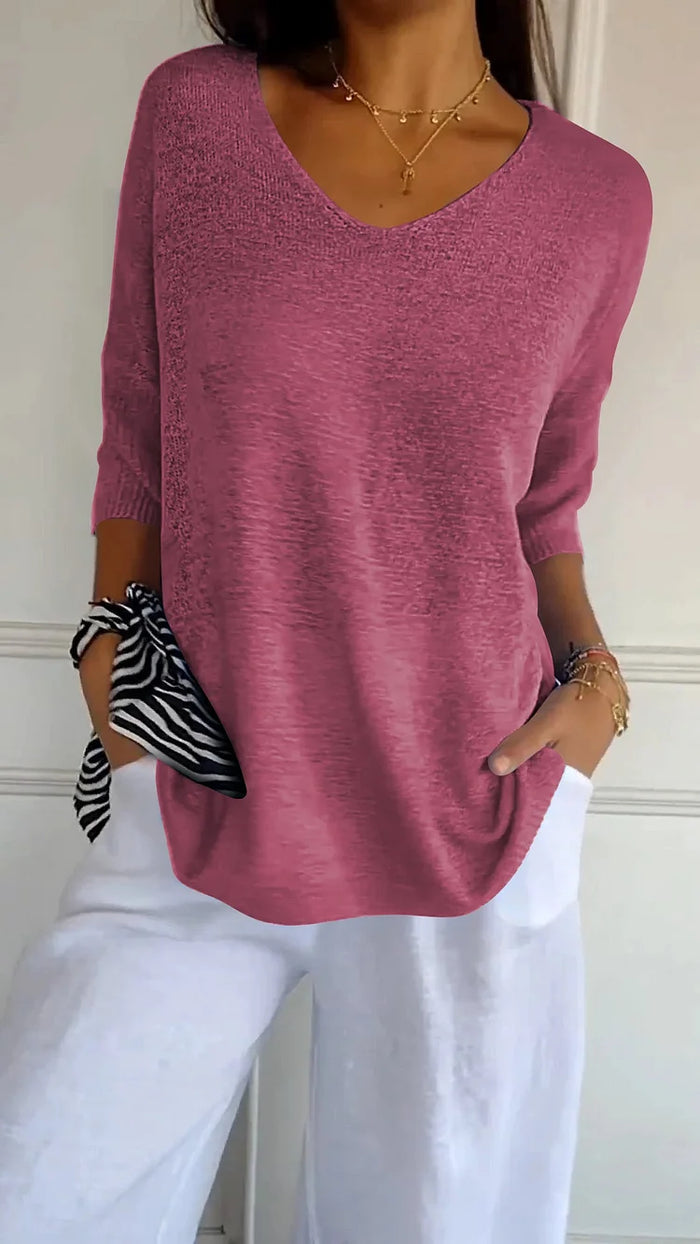 Clemence v neck knit top – image 4