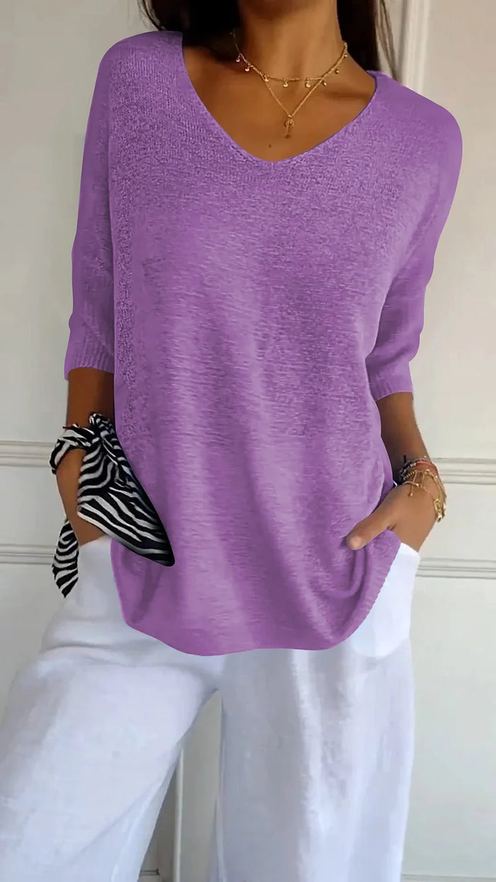 Clemence v neck knit top – image 5