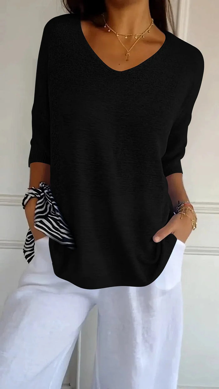 Clemence v neck knit top – image 6