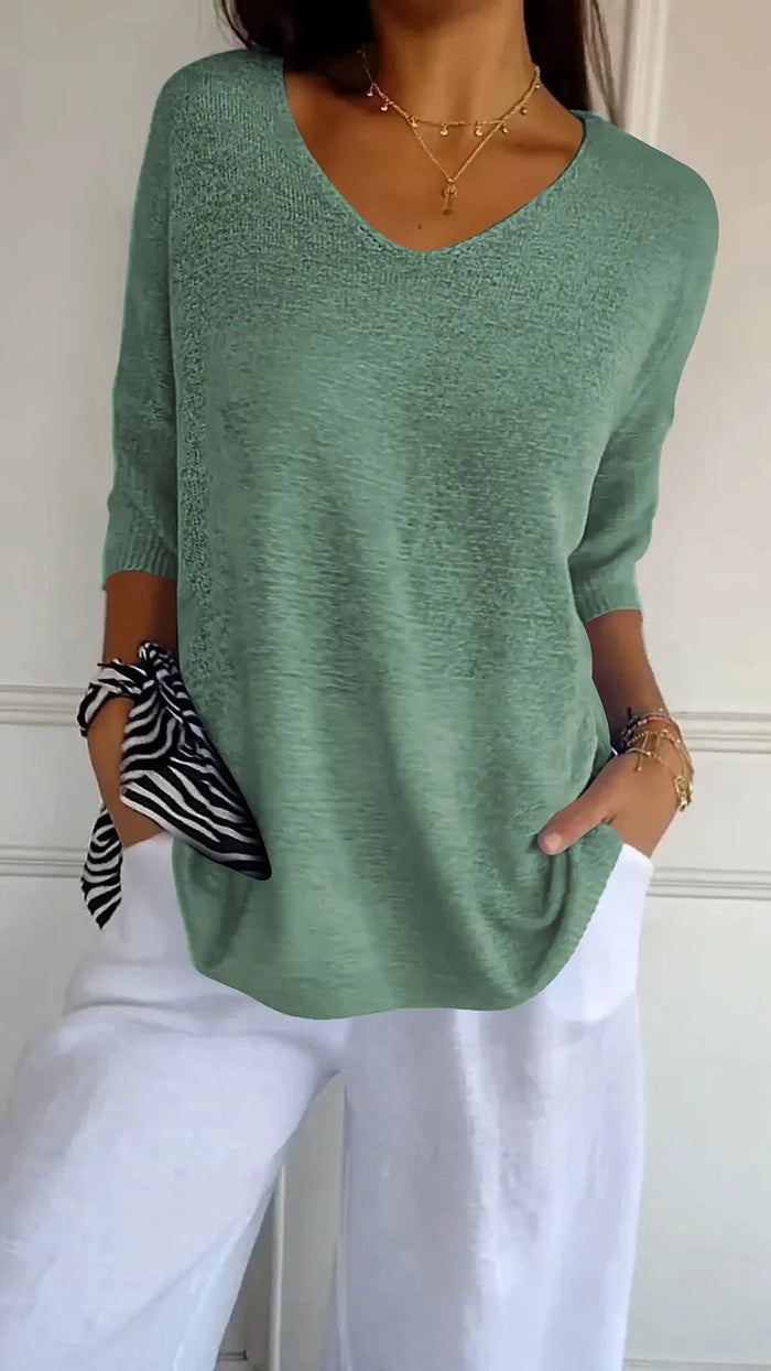 Clemence v neck knit top – image 7