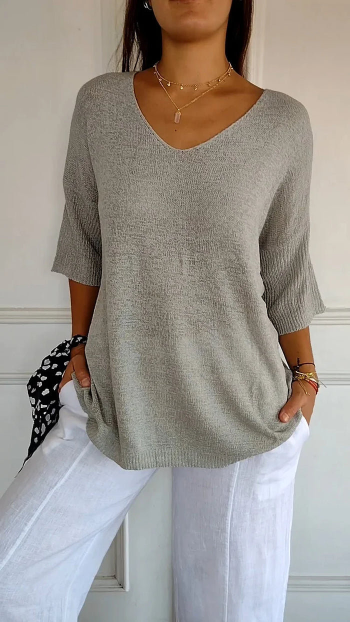 Clemence v neck knit top – image 8