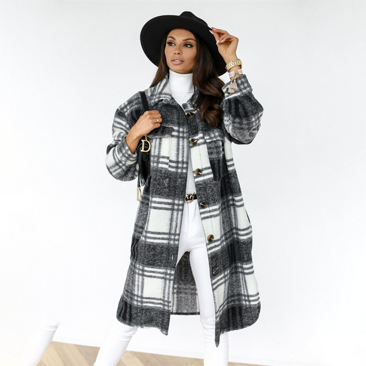 Gemma long check coat – image 3
