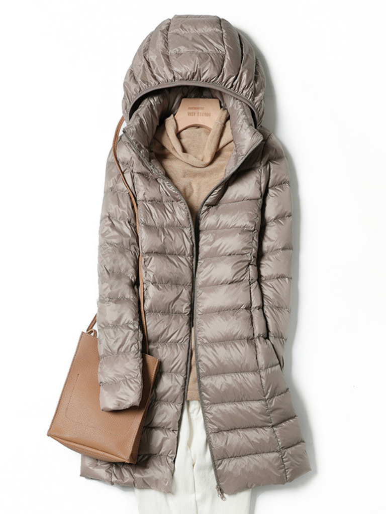 Kittie lightweight hooded puffer coat – image 2