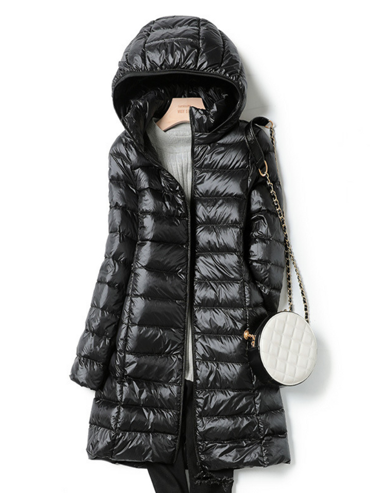 Kittie lightweight hooded puffer coat