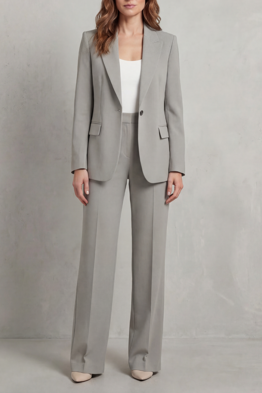 Camelia single button blazer and straight leg trouser suit – image 5