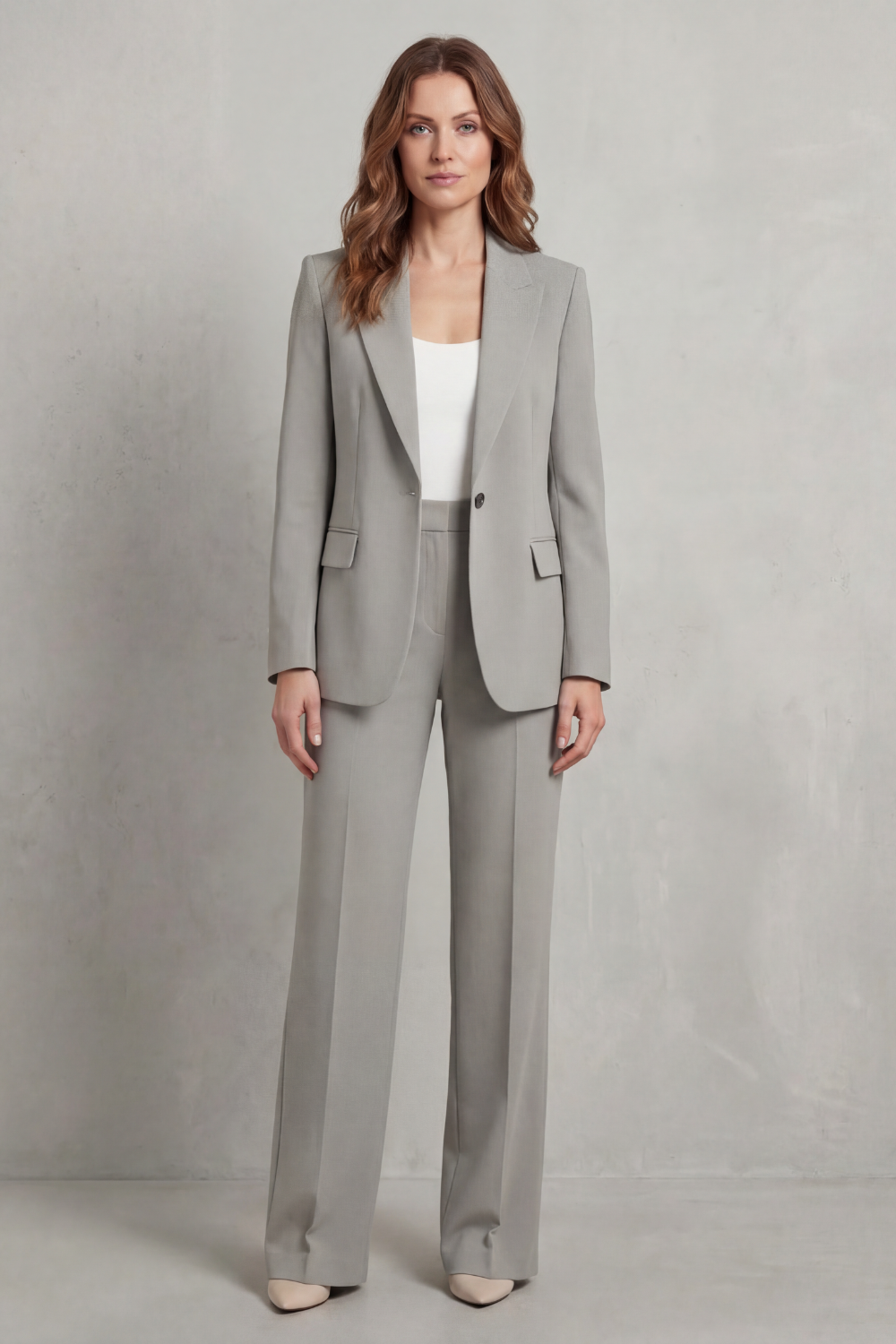 Camelia single button blazer and straight leg trouser suit – image 6
