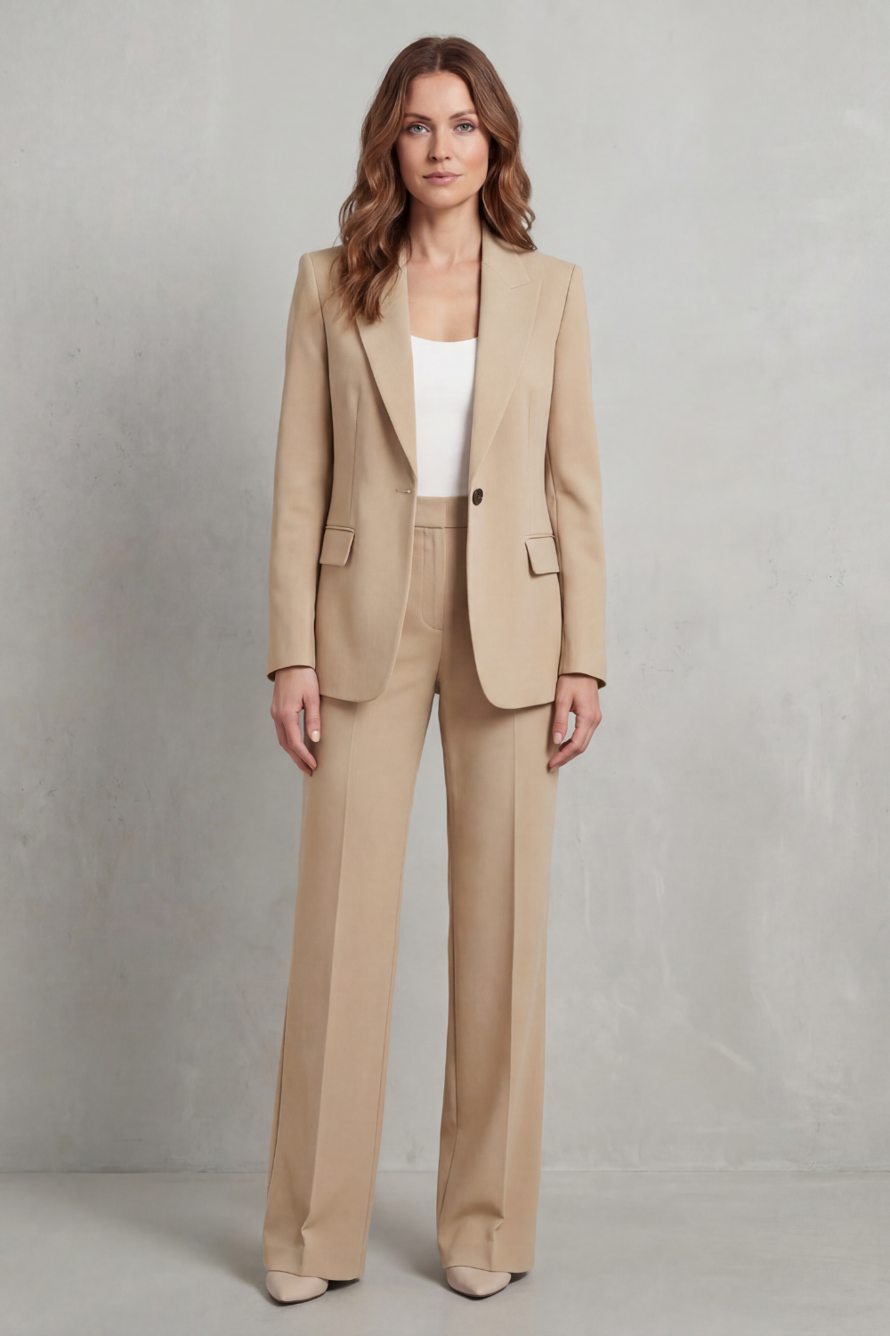 Camelia single button blazer and straight leg trouser suit – image 8