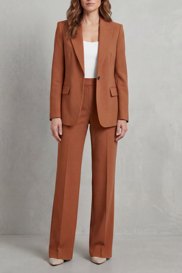 Camelia single button blazer and straight leg trouser suit – image 9
