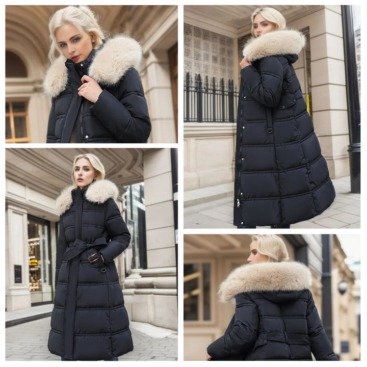 Dorinda faux fur collar winter coat – image 17