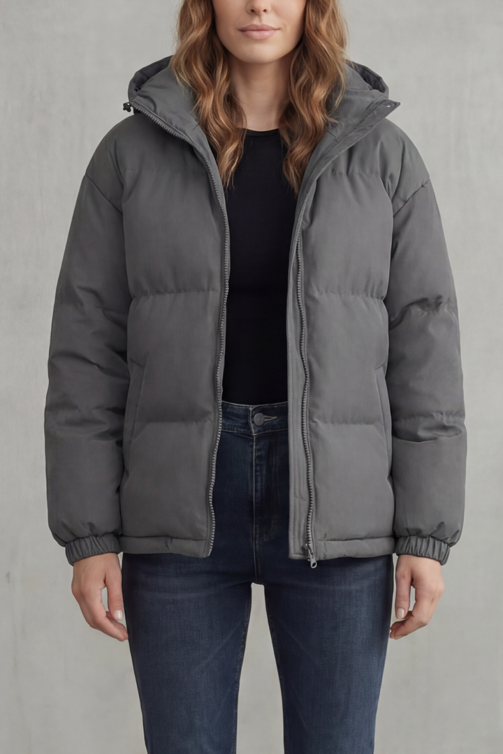 Meinir quilted hooded puffer coat – image 11