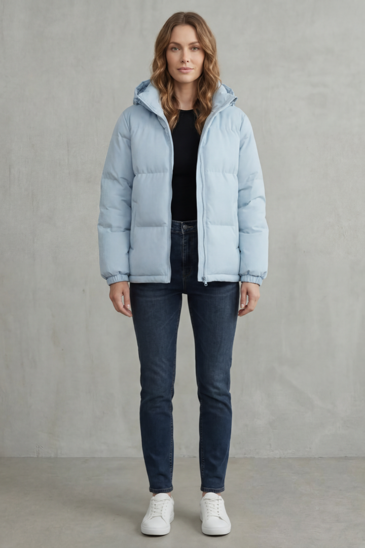 Meinir quilted hooded puffer coat – image 2