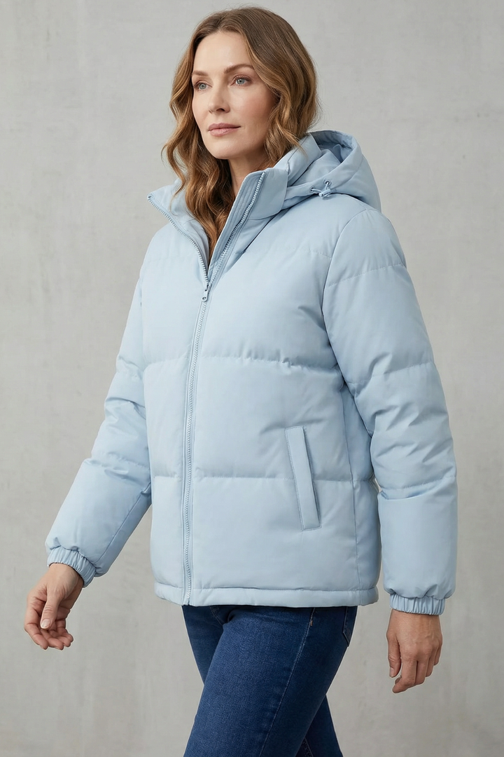Meinir quilted hooded puffer coat – image 3