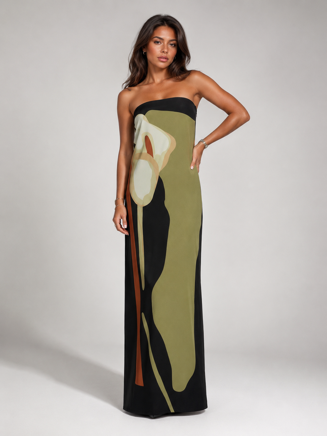 Philippa strapless maxi dress