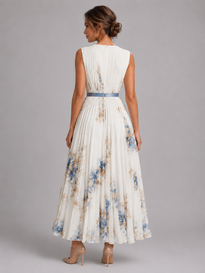 Posy floral pleated a line maxi dress – image 2