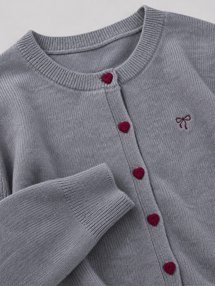 Annika heart button cardigan sweater – image 7