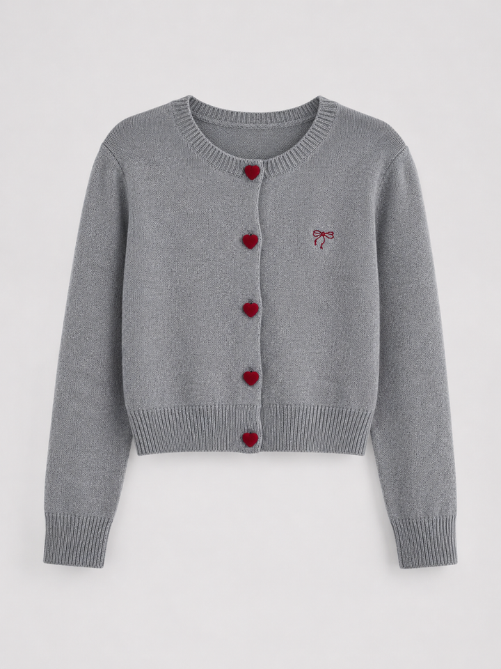 Annika heart button cardigan sweater – image 6
