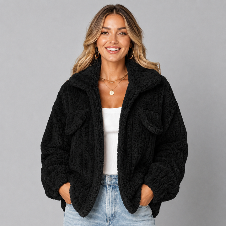 Clover ribbed teddy fleece jacket – image 6
