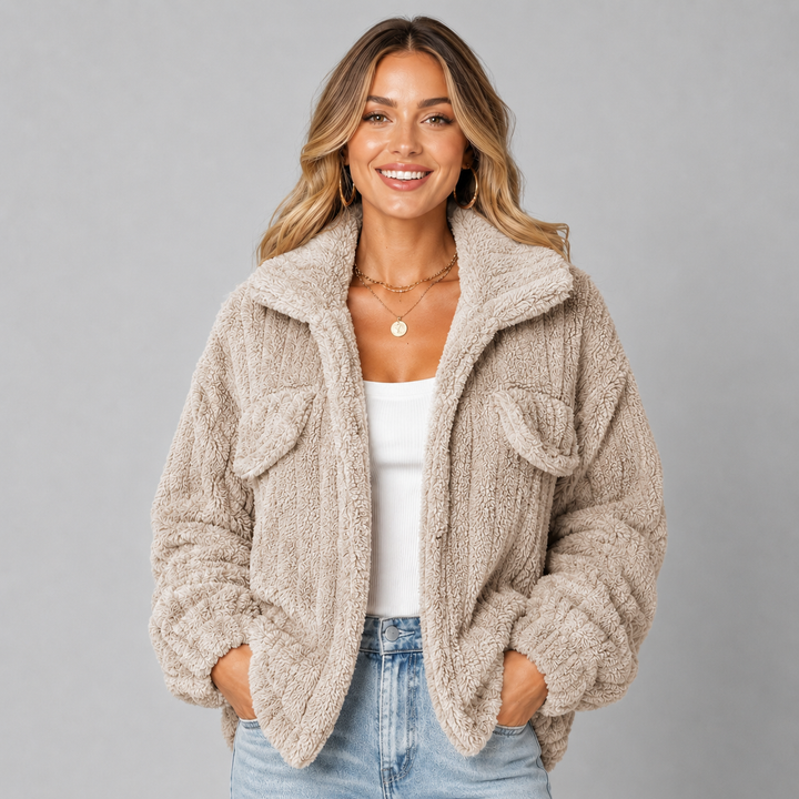 Clover ribbed teddy fleece jacket – image 5