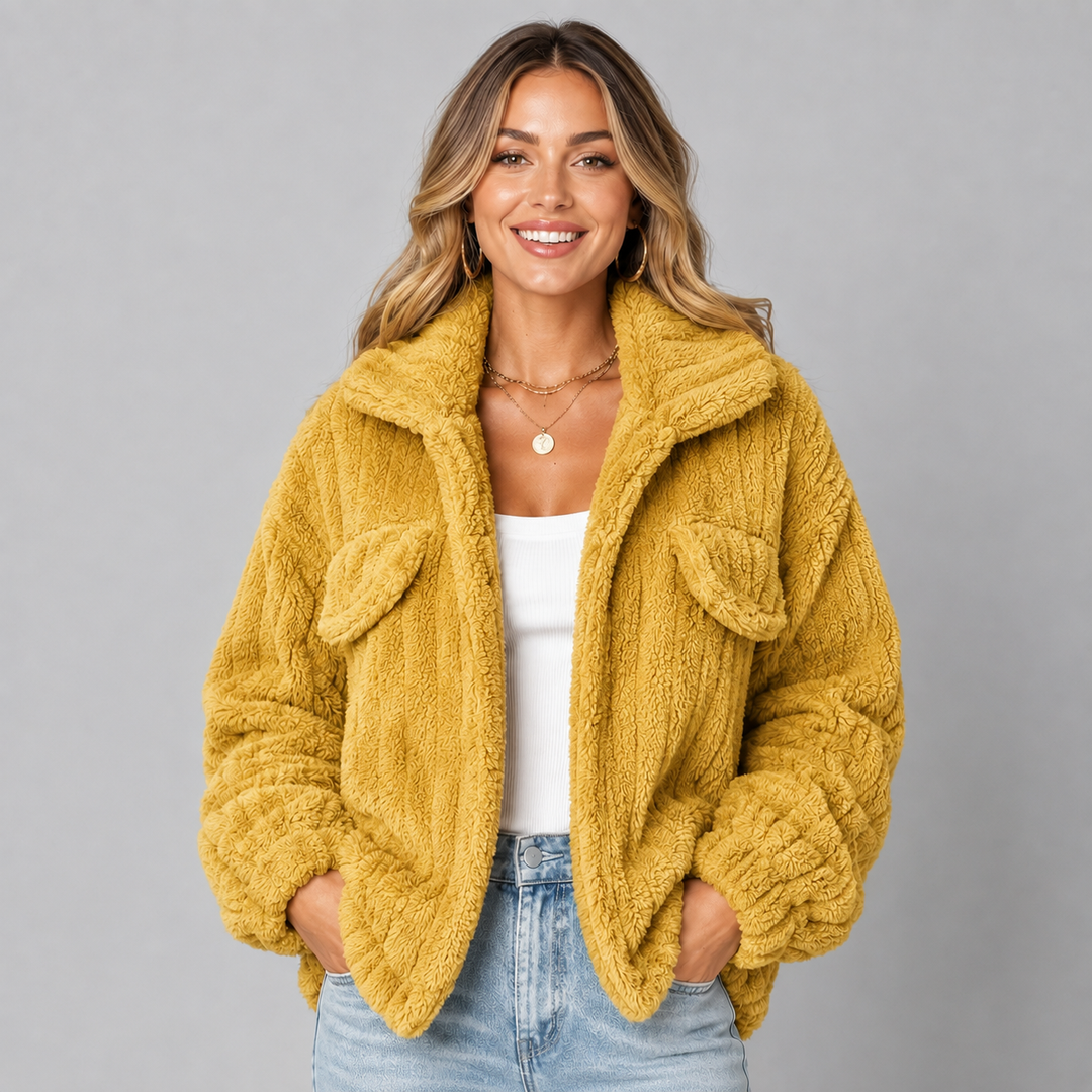 Clover ribbed teddy fleece jacket – image 4
