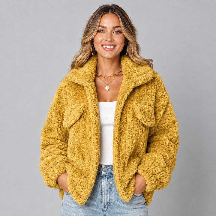 Clover ribbed teddy fleece jacket – image 4