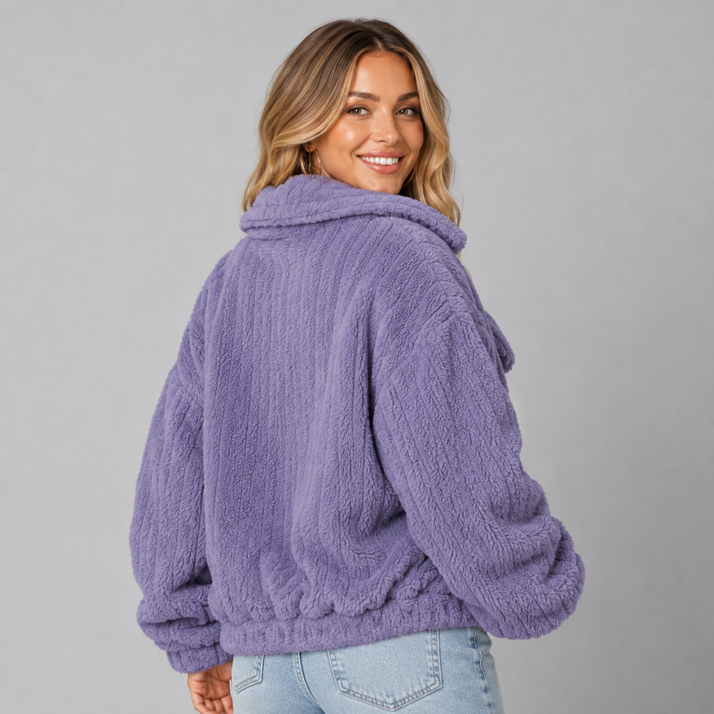 Clover ribbed teddy fleece jacket – image 2