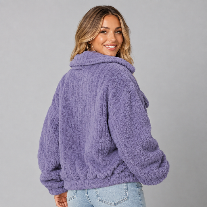 Clover ribbed teddy fleece jacket – image 2