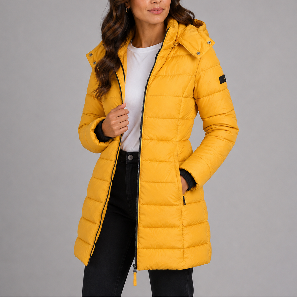 Honor longline hooded quilted puffer coat – image 2