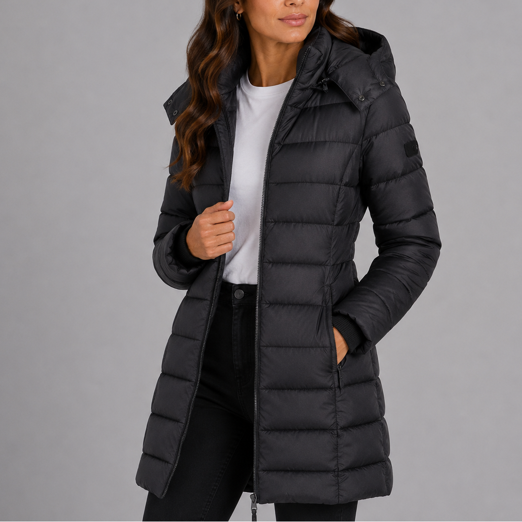 Honor longline hooded quilted puffer coat – image 6