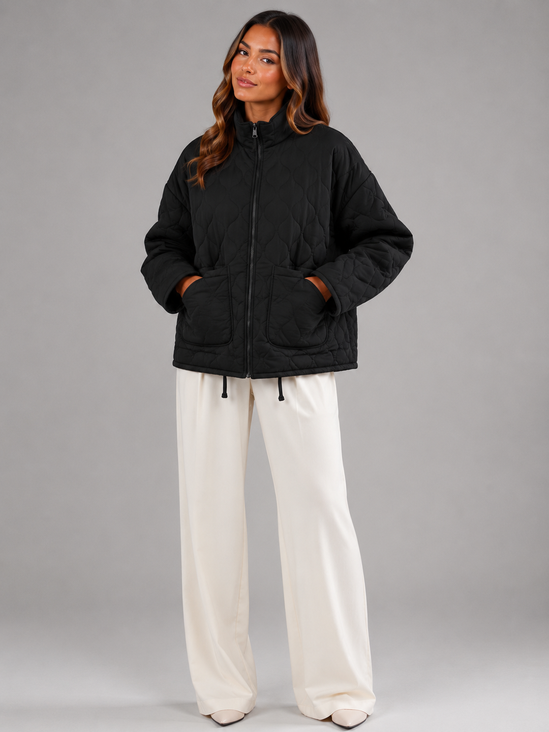 Briony quilted jacket with utility pockets – image 7