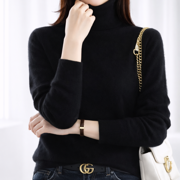 Emily ribbed turtleneck jumper – image 6