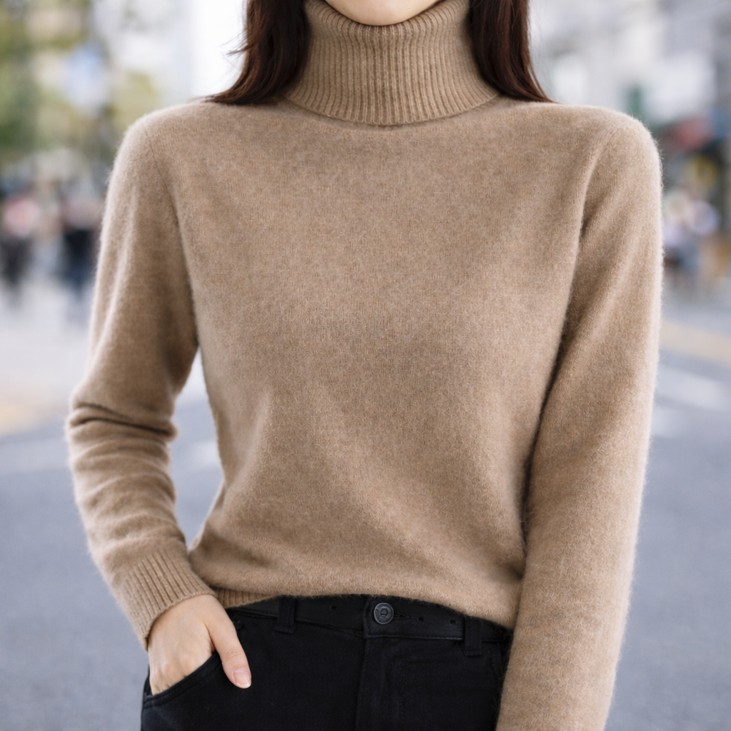 Emily ribbed turtleneck jumper – image 2