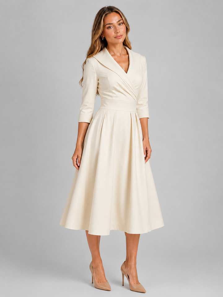 Camilla satin feel wrap midi dress – image 11