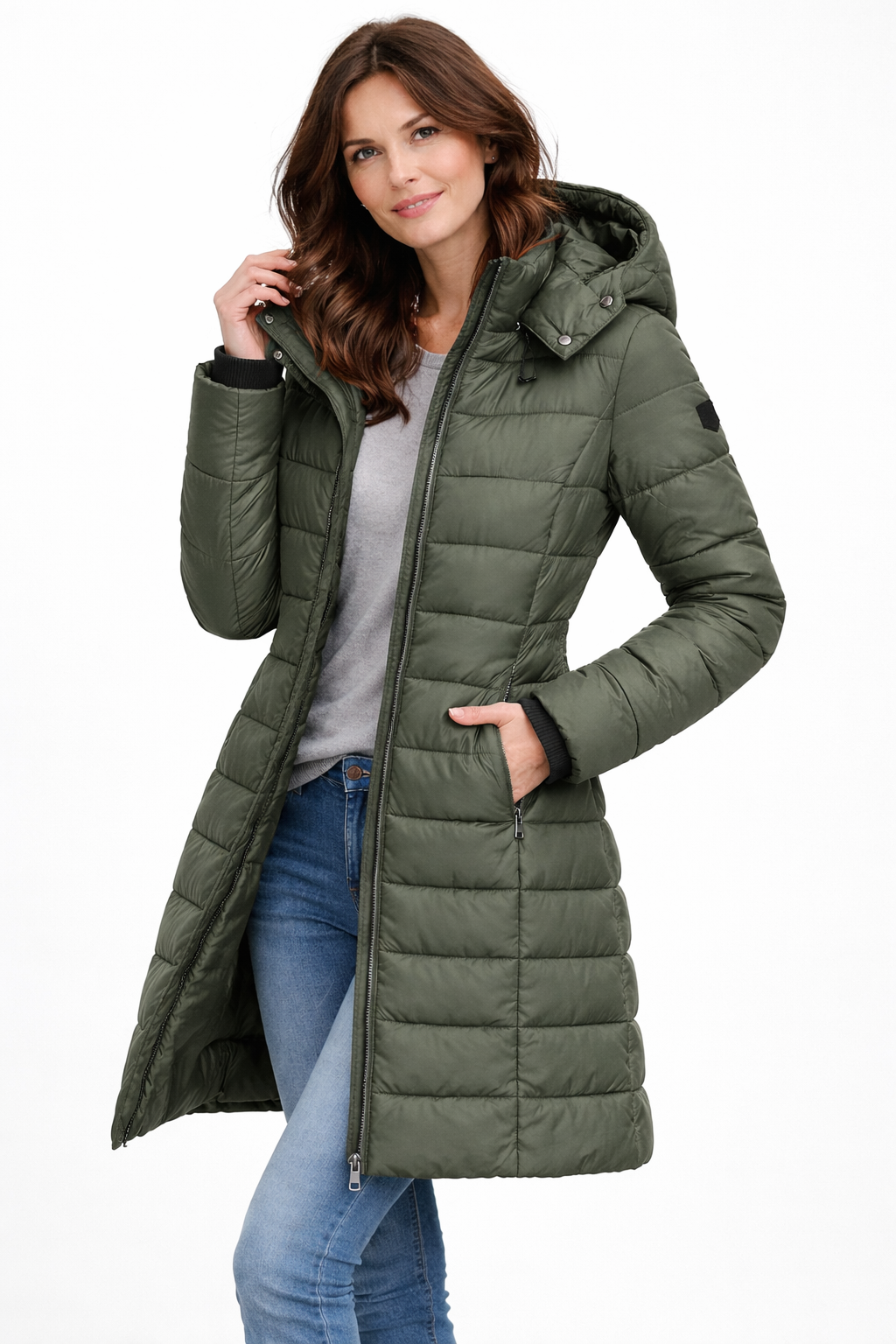 Perpetua zip front winter jacket with hood – image 8