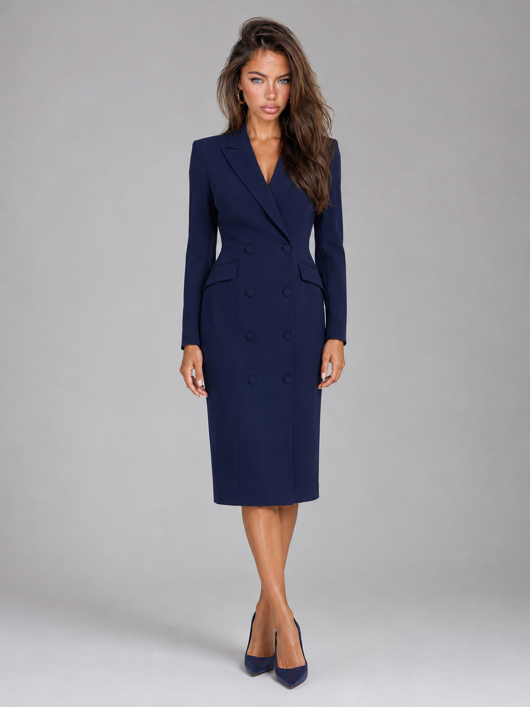 Tamsin double breasted blazer midi dress – image 13