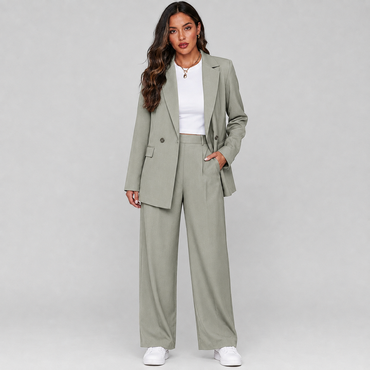 Nadia longline blazer and wide leg trouser suit – image 10