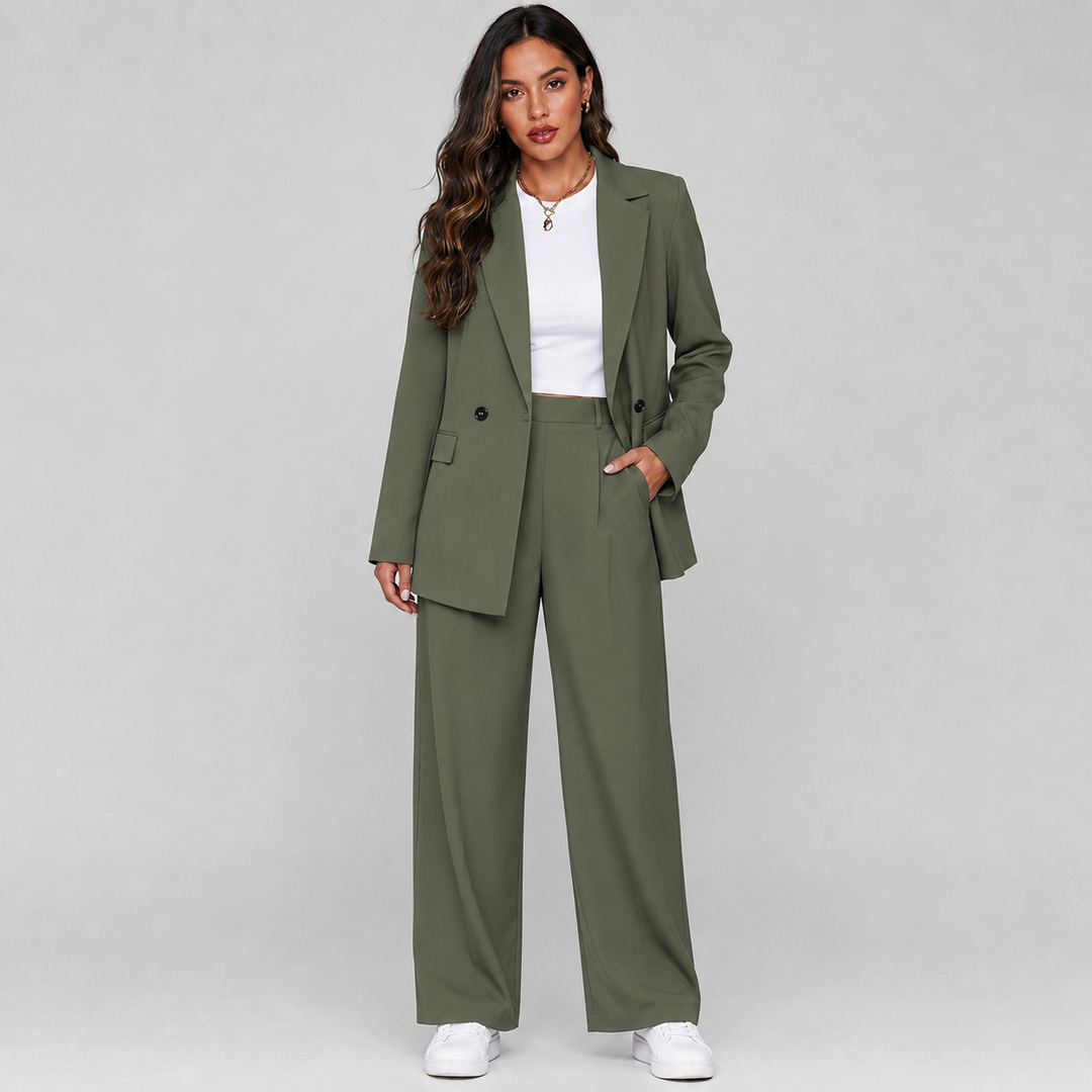 Nadia longline blazer and wide leg trouser suit – image 8