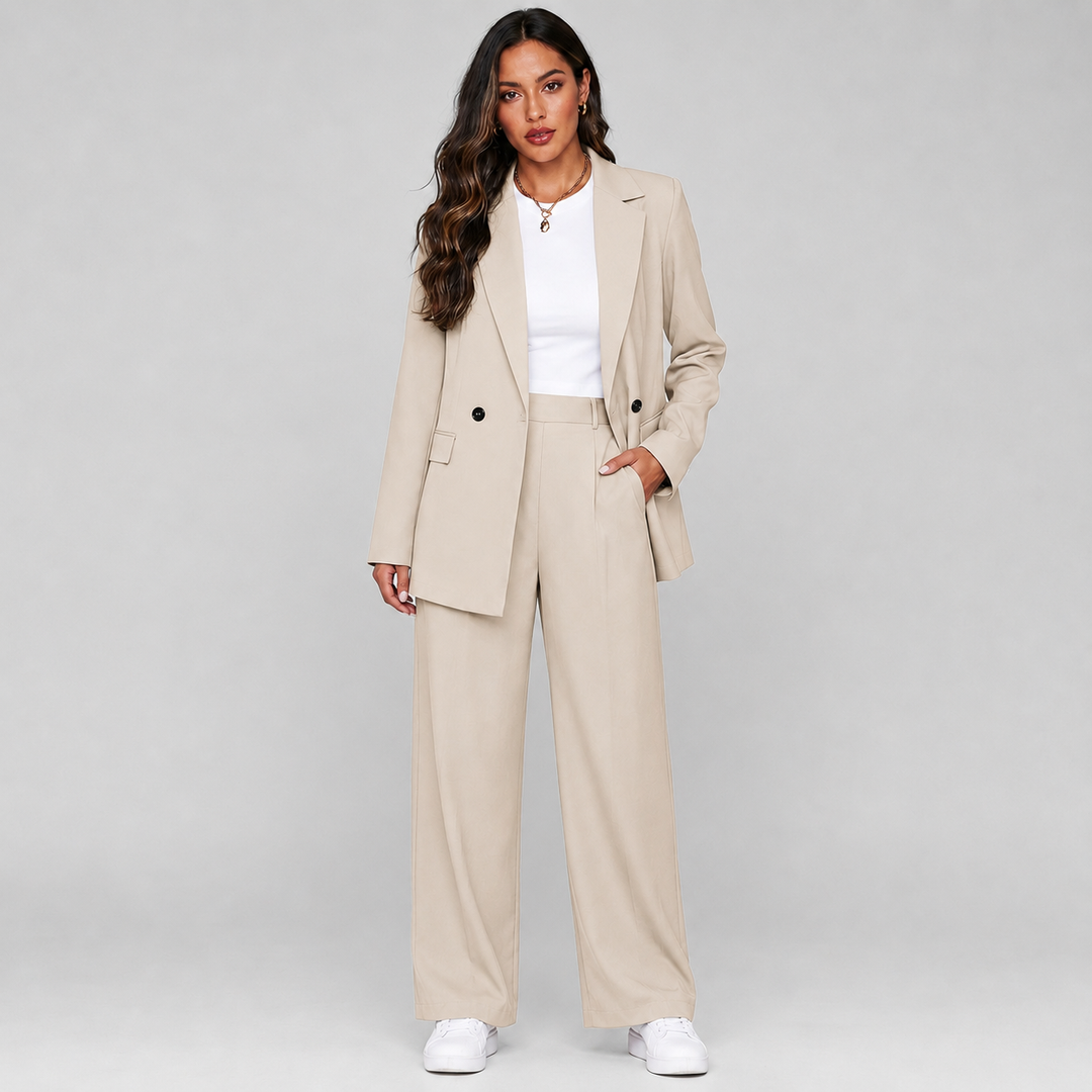 Nadia longline blazer and wide leg trouser suit – image 7