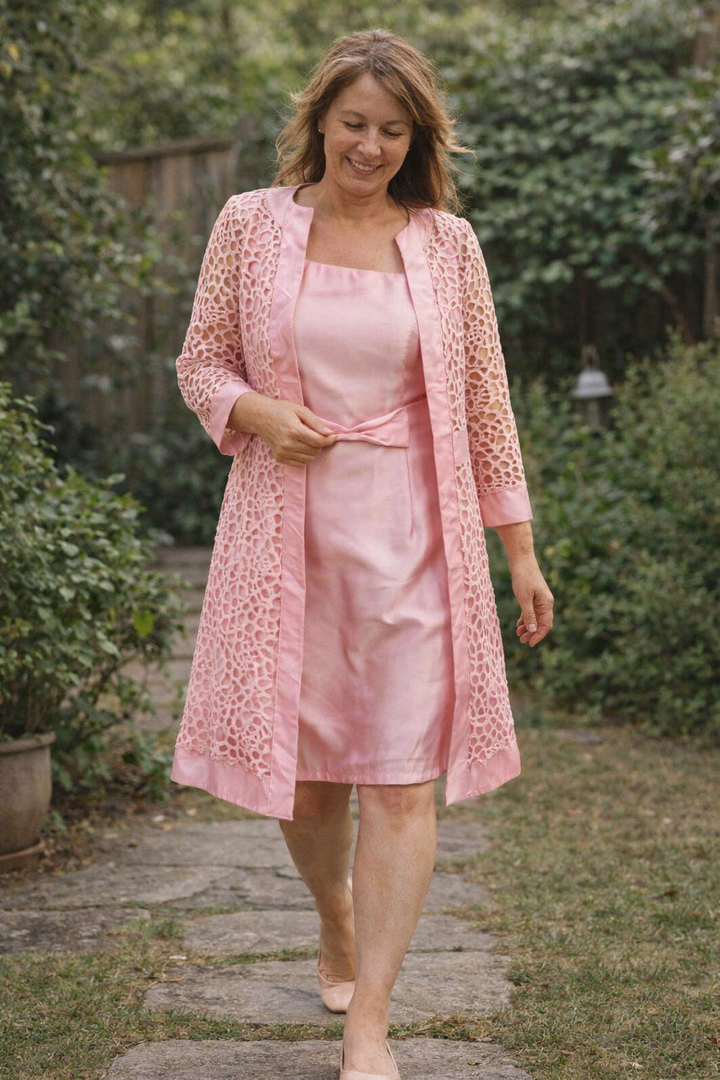 Odette two piece lace dress with jacket